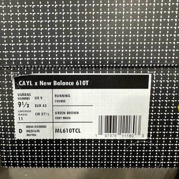 CAYL x New Balance 610 Size 9.5 w Box main image 6
